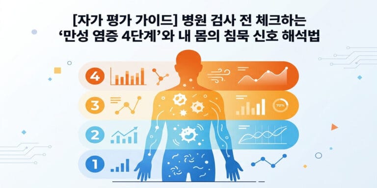 [자가 평가 가이드] 병원 검사 전 체크하는 ‘만성 염증 4단계’와 내 몸의 침묵 신호 해석법