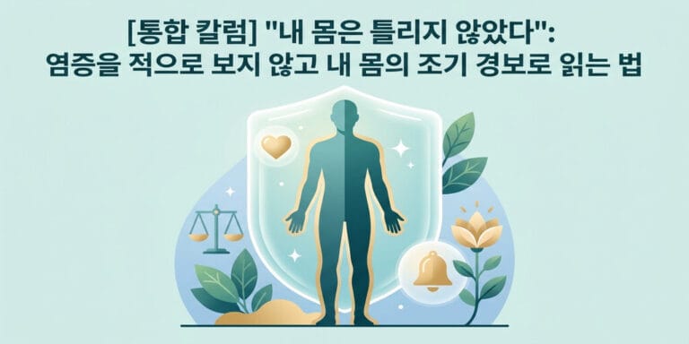 [통합 칼럼] “내 몸은 틀리지 않았다”: 염증을 적으로 보지 않고 내 몸의 조기 경보로 읽는 법